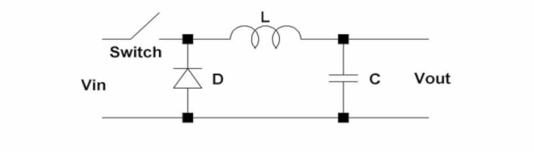 降圧型方式のスイッチング電源回路図